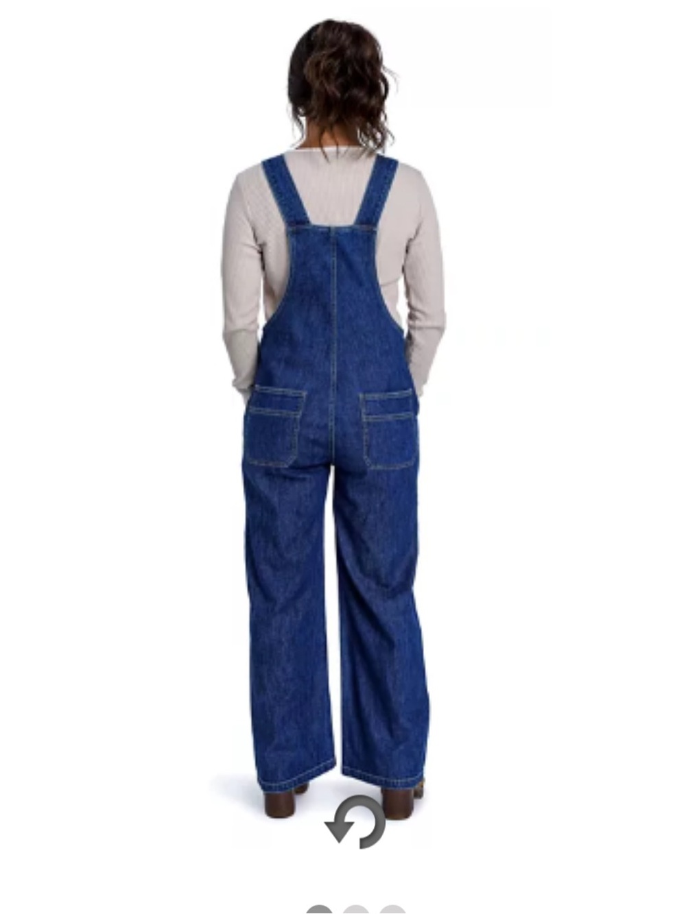 Molly Yeh Women's Easy Denim Overalls Plus Size 2X Wide leg adjustable straps - Picture 8 of 16